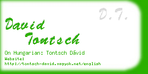 david tontsch business card